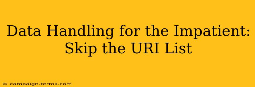 Data Handling for the Impatient: Skip the URI List