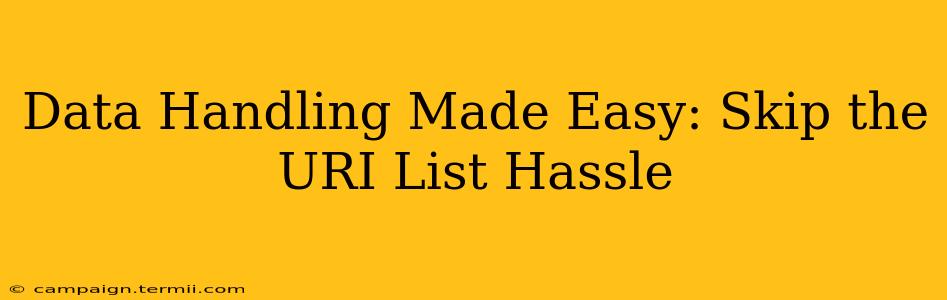 Data Handling Made Easy: Skip the URI List Hassle