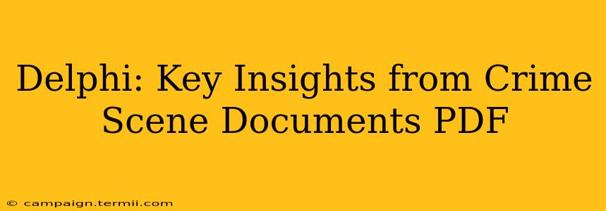 Delphi: Key Insights from Crime Scene Documents PDF