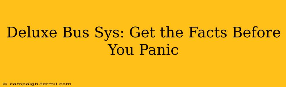 Deluxe Bus Sys: Get the Facts Before You Panic