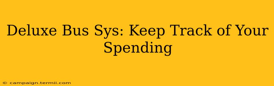 Deluxe Bus Sys: Keep Track of Your Spending