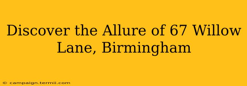 Discover the Allure of 67 Willow Lane, Birmingham