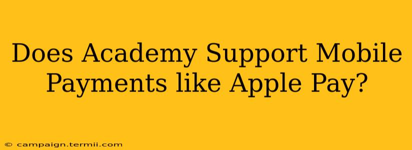 Does Academy Support Mobile Payments like Apple Pay?