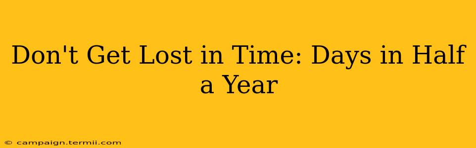 Don't Get Lost in Time: Days in Half a Year