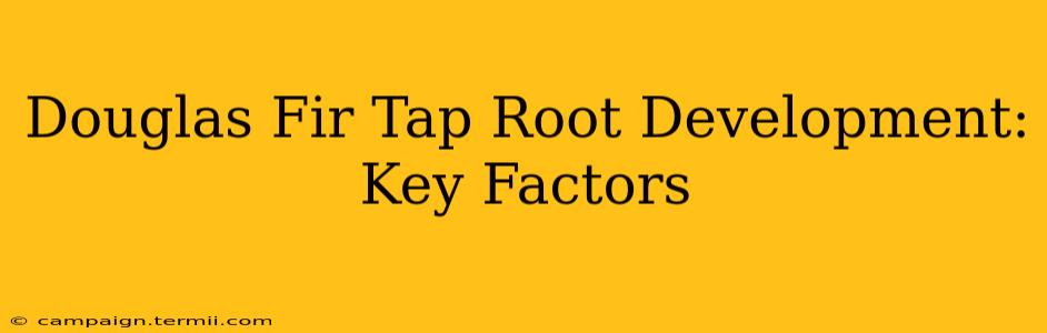 Douglas Fir Tap Root Development: Key Factors