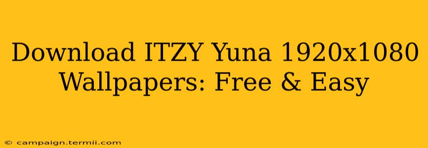 Download ITZY Yuna 1920x1080 Wallpapers: Free & Easy