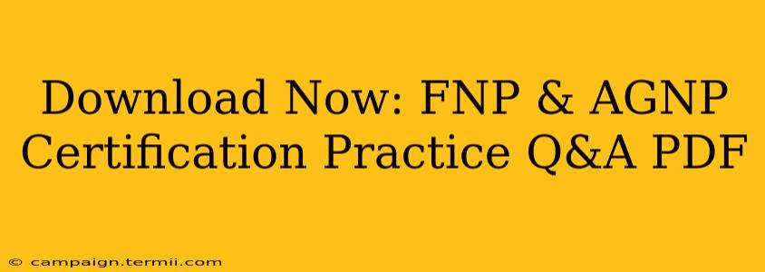 Download Now: FNP & AGNP Certification Practice Q&A PDF