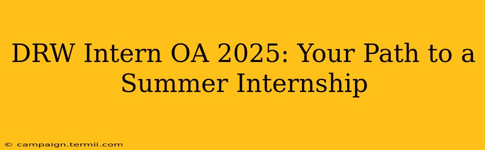 DRW Intern OA 2025: Your Path to a Summer Internship