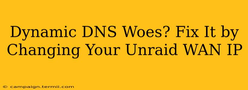 Dynamic DNS Woes? Fix It by Changing Your Unraid WAN IP