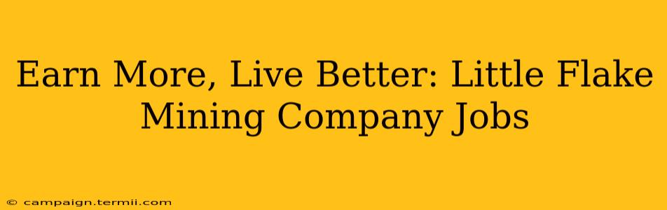 Earn More, Live Better: Little Flake Mining Company Jobs