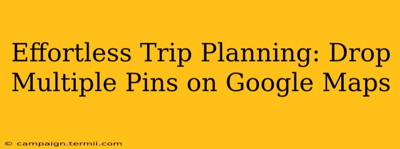 Effortless Trip Planning: Drop Multiple Pins on Google Maps