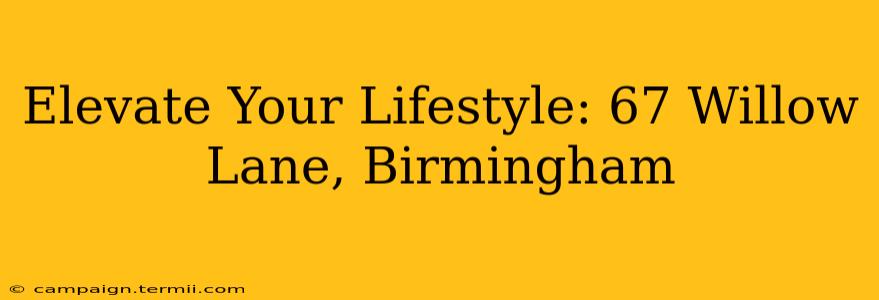 Elevate Your Lifestyle: 67 Willow Lane, Birmingham