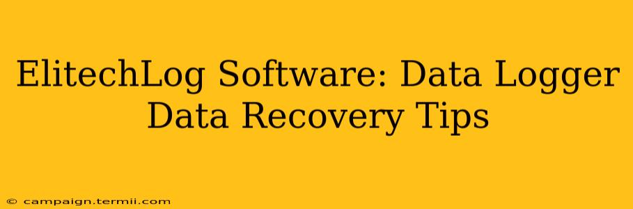 ElitechLog Software: Data Logger Data Recovery Tips