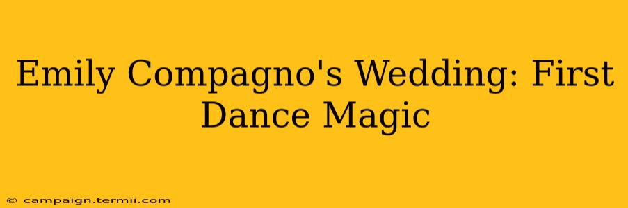 Emily Compagno's Wedding: First Dance Magic