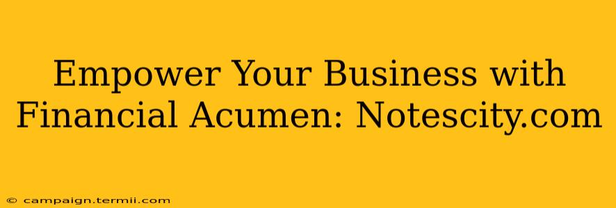 Empower Your Business with Financial Acumen: Notescity.com