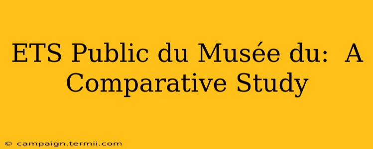 ETS Public du Musée du:  A Comparative Study