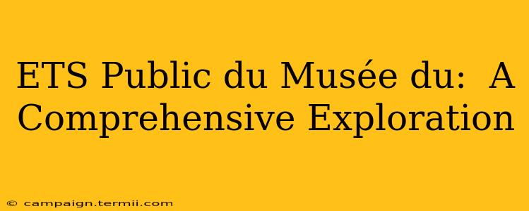 ETS Public du Musée du:  A Comprehensive Exploration