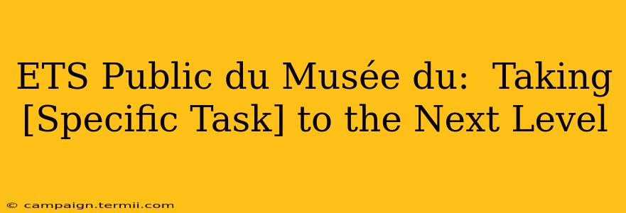 ETS Public du Musée du:  Taking [Specific Task] to the Next Level