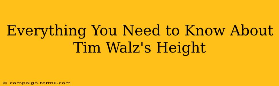 Everything You Need to Know About Tim Walz's Height