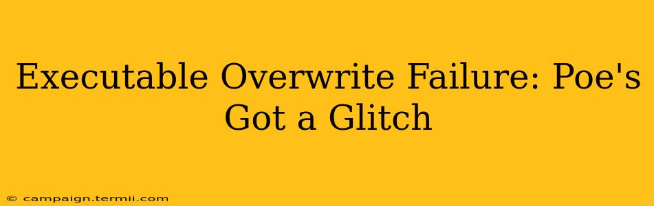 Executable Overwrite Failure: Poe's Got a Glitch