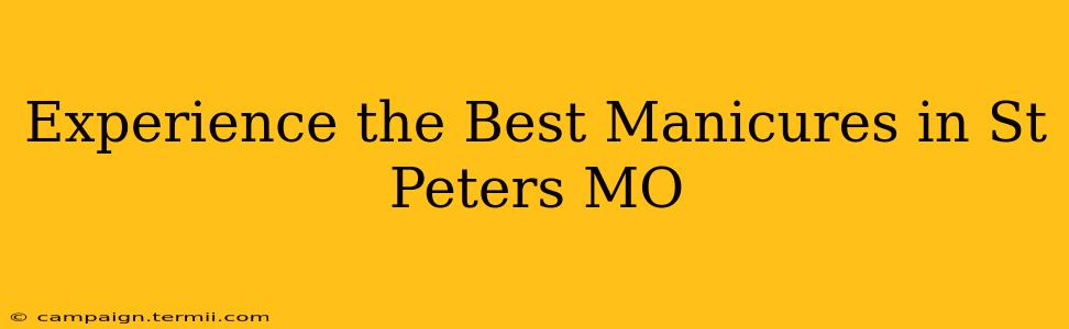 Experience the Best Manicures in St Peters MO