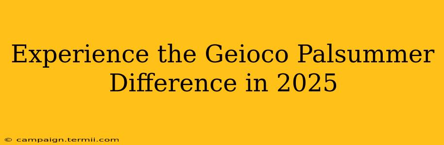 Experience the Geioco Palsummer Difference in 2025