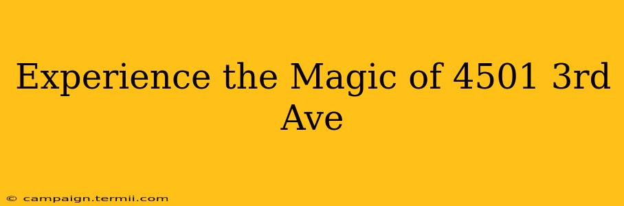 Experience the Magic of 4501 3rd Ave