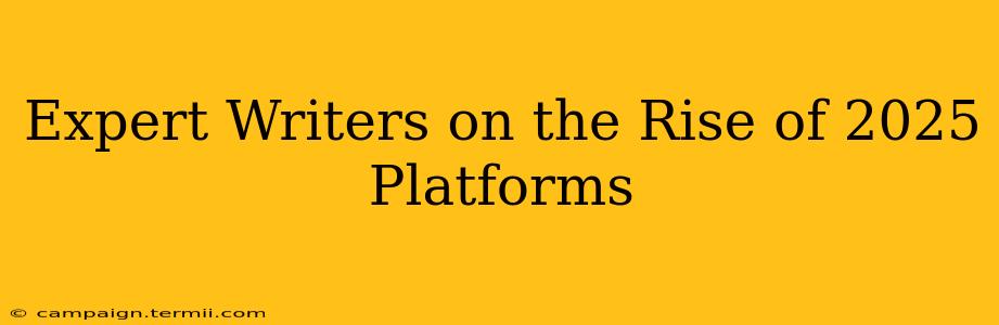 Expert Writers on the Rise of 2025 Platforms