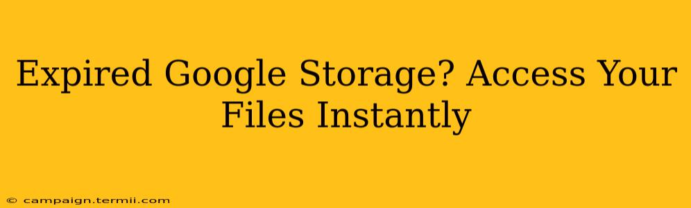 Expired Google Storage? Access Your Files Instantly