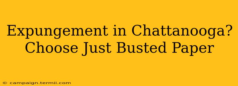 Expungement in Chattanooga? Choose Just Busted Paper