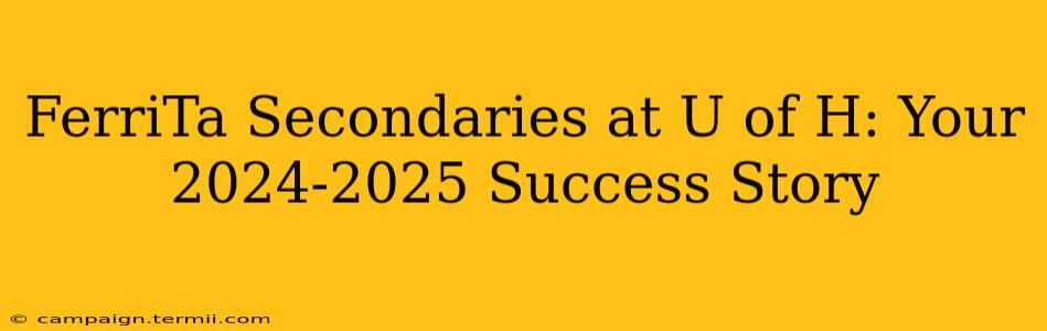 FerriTa Secondaries at U of H: Your 2024-2025 Success Story