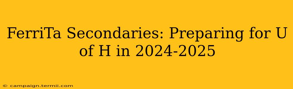 FerriTa Secondaries: Preparing for U of H in 2024-2025