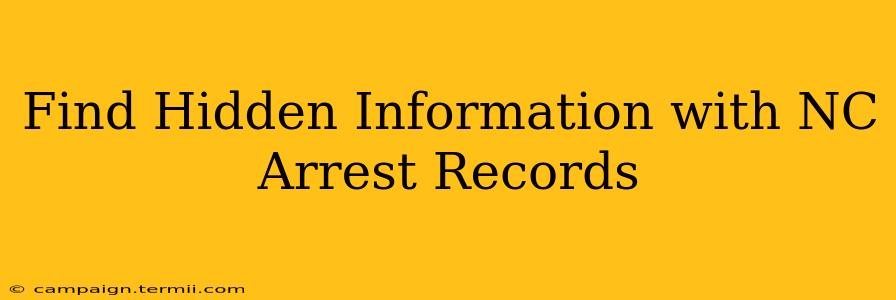 Find Hidden Information with NC Arrest Records