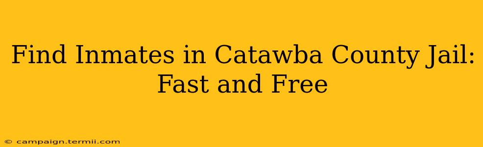 Find Inmates in Catawba County Jail: Fast and Free