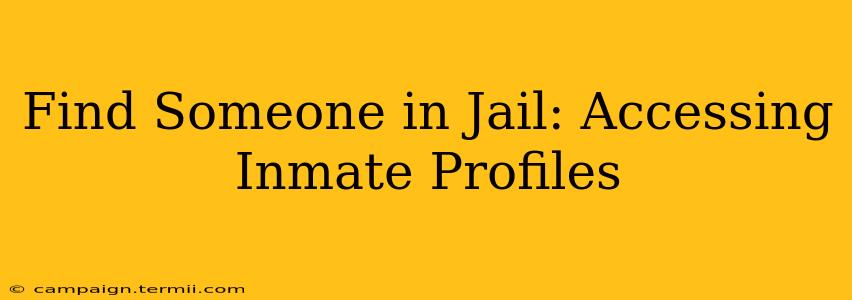 Find Someone in Jail: Accessing Inmate Profiles