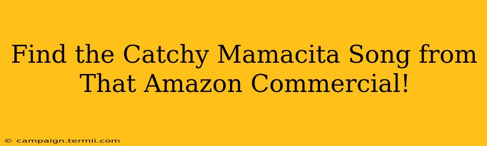 Find the Catchy Mamacita Song from That Amazon Commercial!