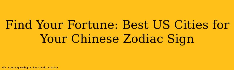 Find Your Fortune: Best US Cities for Your Chinese Zodiac Sign