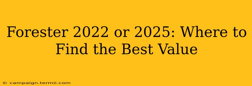 Forester 2022 or 2025: Where to Find the Best Value