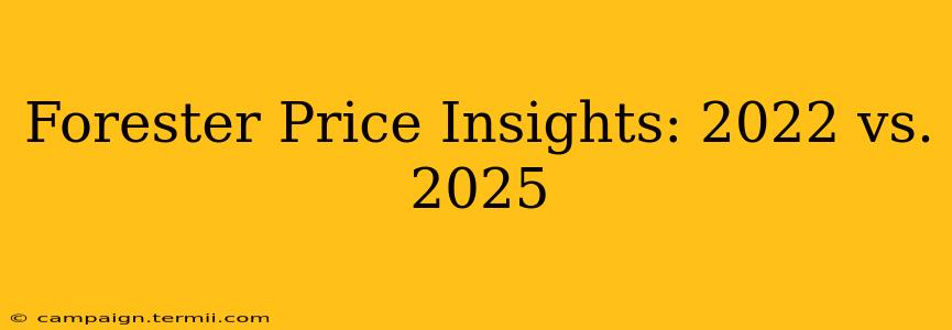 Forester Price Insights: 2022 vs. 2025