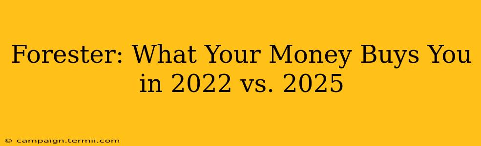 Forester: What Your Money Buys You in 2022 vs. 2025