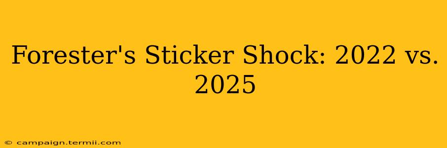 Forester's Sticker Shock: 2022 vs. 2025