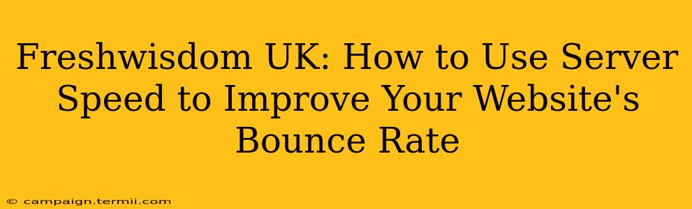 Freshwisdom UK: How to Use Server Speed to Improve Your Website's Bounce Rate