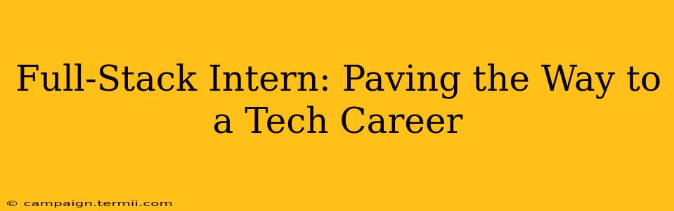 Full-Stack Intern: Paving the Way to a Tech Career