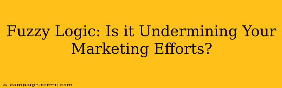 Fuzzy Logic: Is it Undermining Your Marketing Efforts?