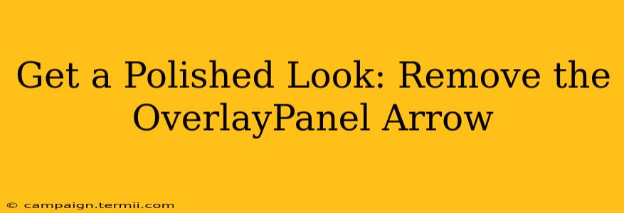 Get a Polished Look: Remove the OverlayPanel Arrow