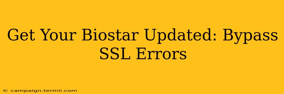 Get Your Biostar Updated: Bypass SSL Errors