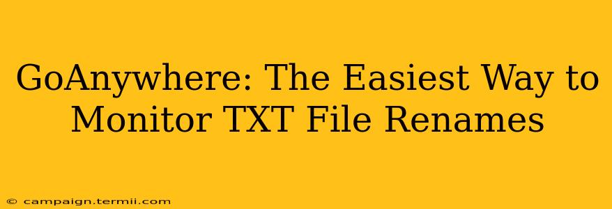 GoAnywhere: The Easiest Way to Monitor TXT File Renames