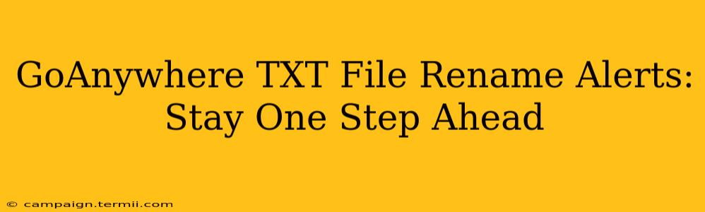 GoAnywhere TXT File Rename Alerts: Stay One Step Ahead