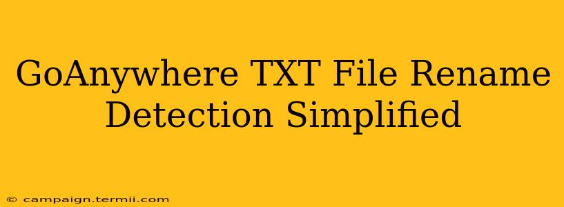 GoAnywhere TXT File Rename Detection Simplified