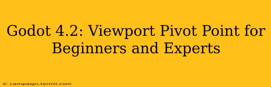 Godot 4.2: Viewport Pivot Point for Beginners and Experts